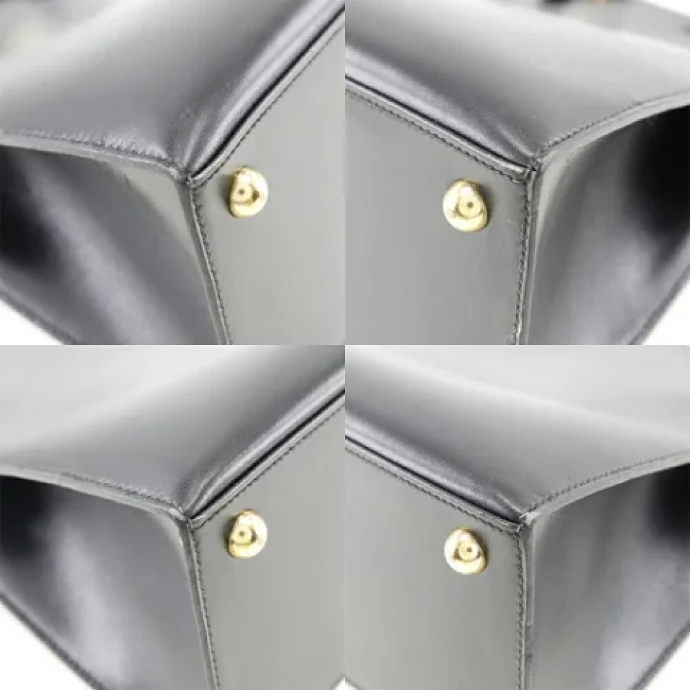 Hermès Vintage Pre-owned Leather handbags Black Dames