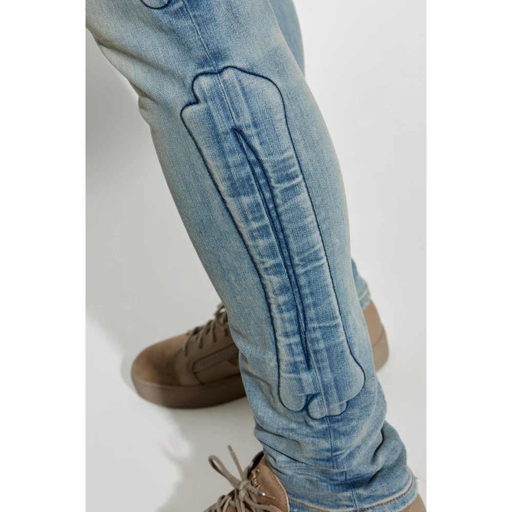Amiri Jeans met logo Blue Heren