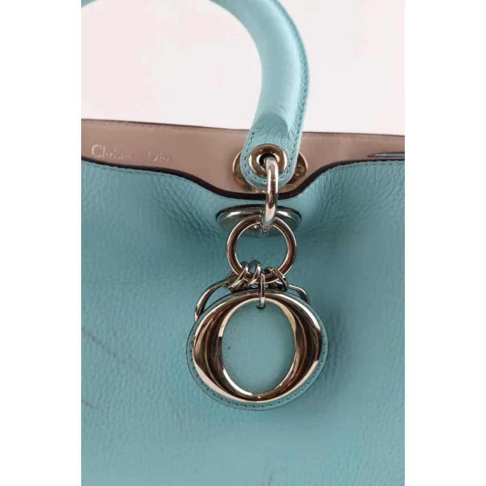 Dior Vintage Pre-owned Leather dior-bags Blue Dames