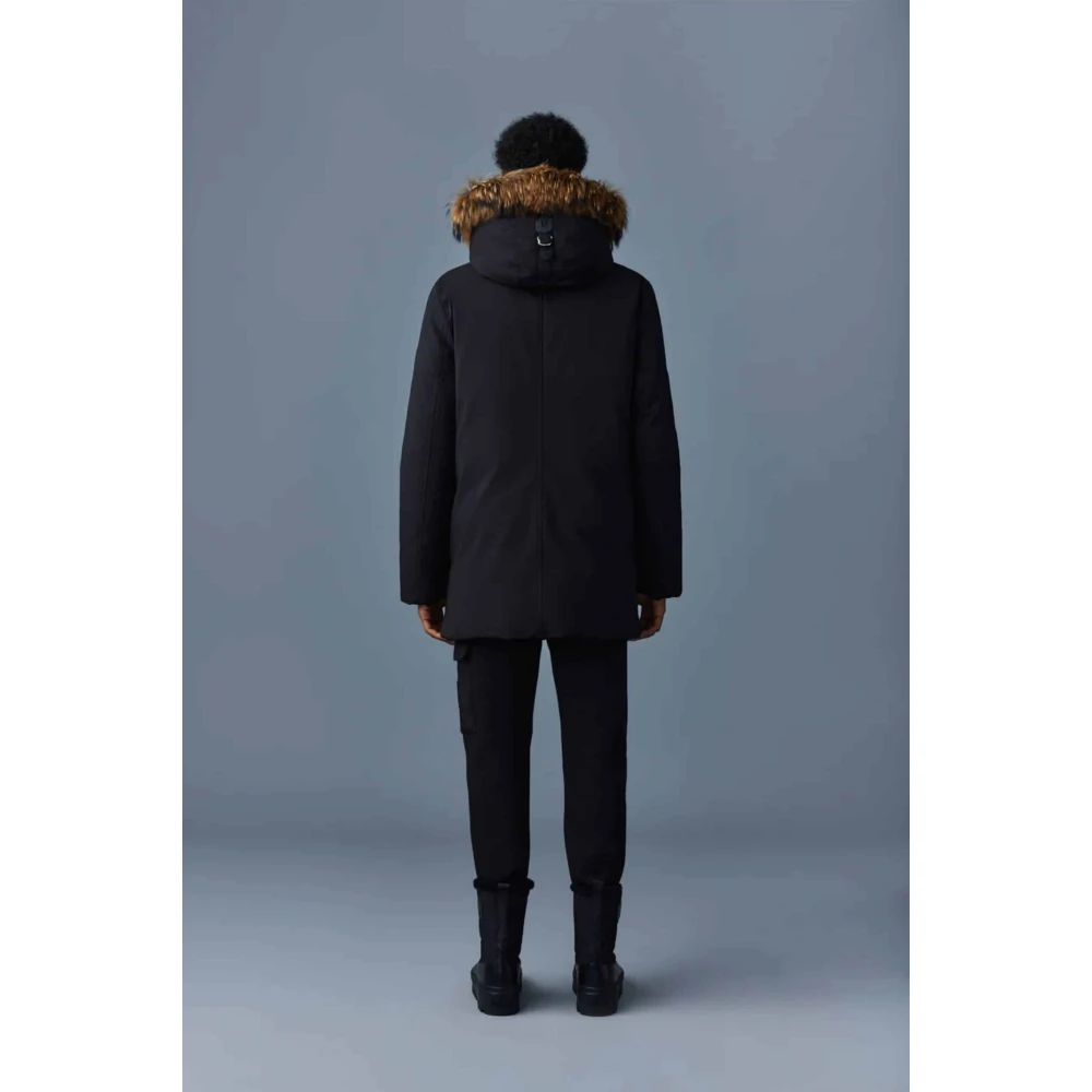 Mackage Gerecyclede Dons Parka met Bont Capuchon Black Heren