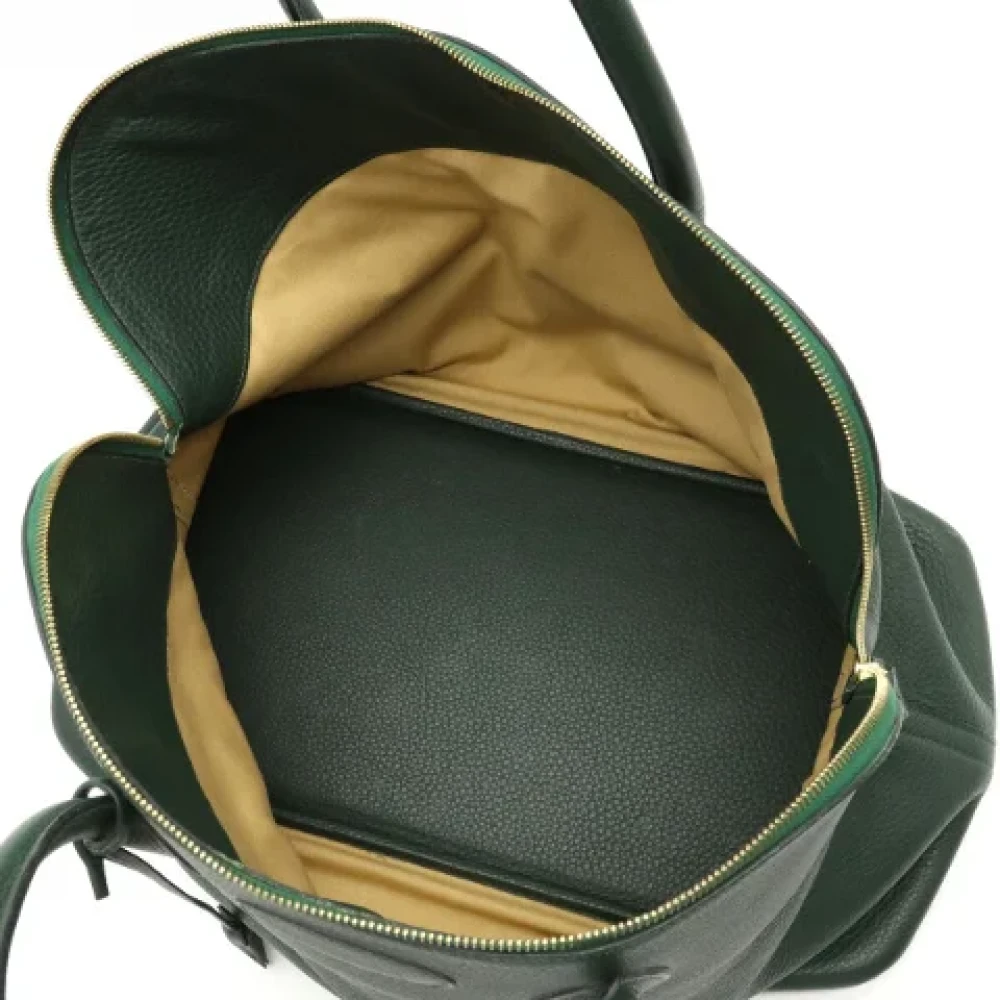 Hermès Vintage Pre-owned Leather travel-bags Green Dames