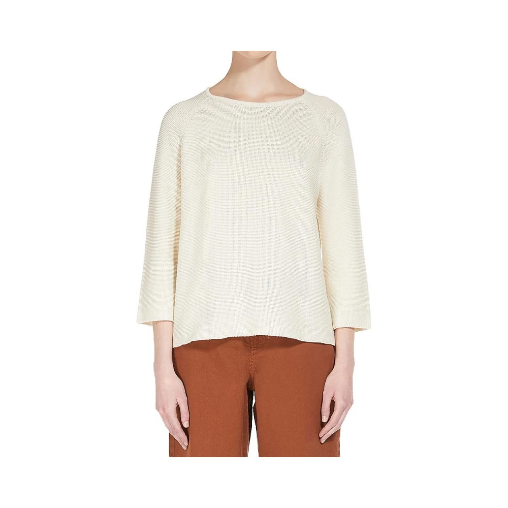 Max Mara Weekend Katoenen Gebreide Trui Beige Dames