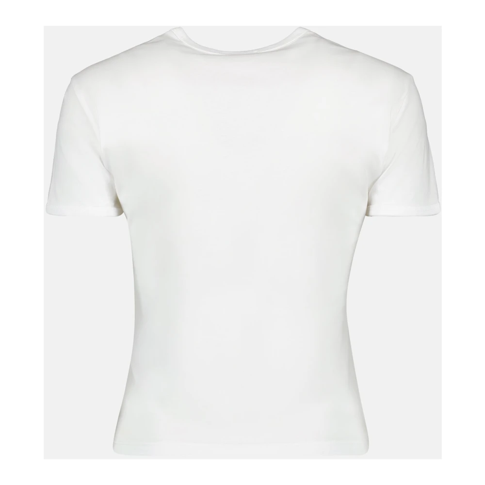 Diesel Wit Katoenen Ronde Hals T-Shirt White Dames