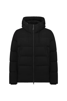 Hooded Bi-Stretch Technical Fabric Jacket