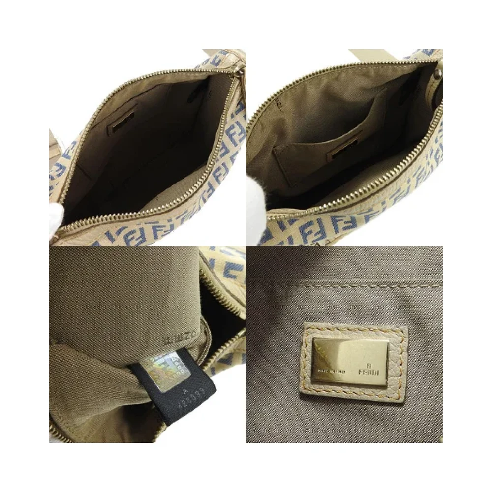 Fendi Vintage Pre-owned Cotton fendi-bags Beige Dames