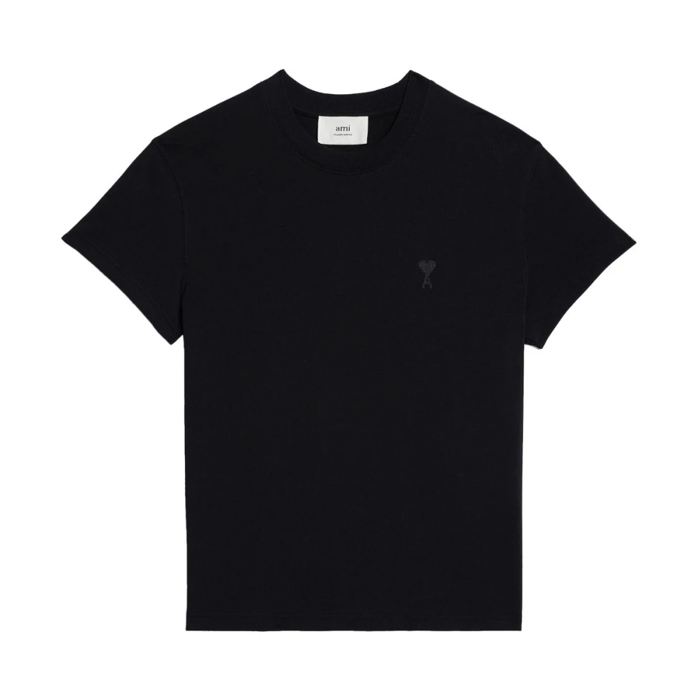 Ami Paris Hart Regular Fit T-shirt Zwart Black Heren