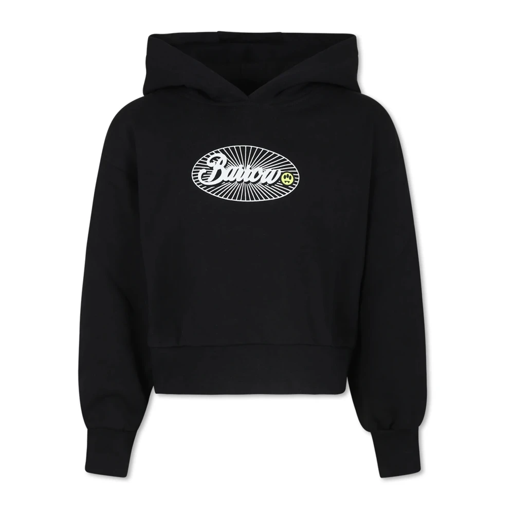 Barrow Hoodie med tryck fram och bak Black, Flicka