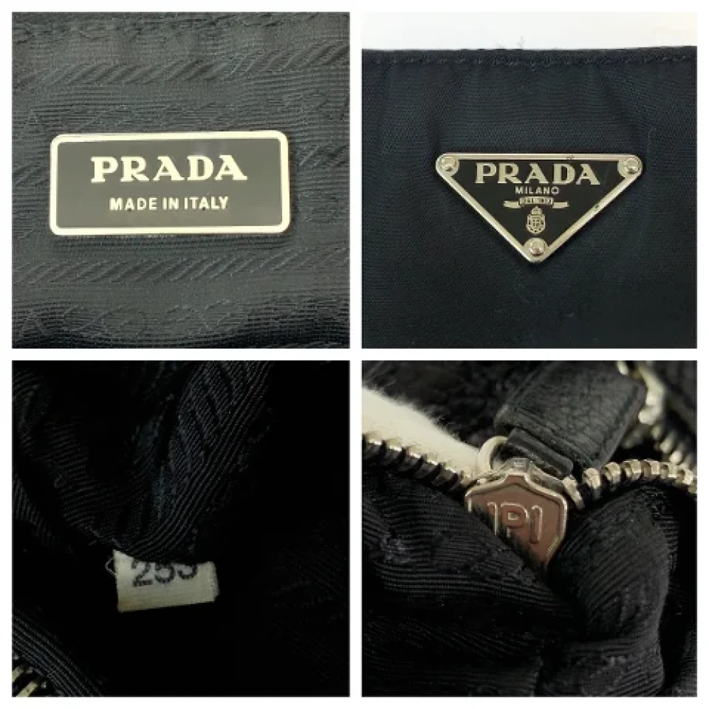 Prada Vintage Pre-owned Canvas crossbody-bags Black Dames