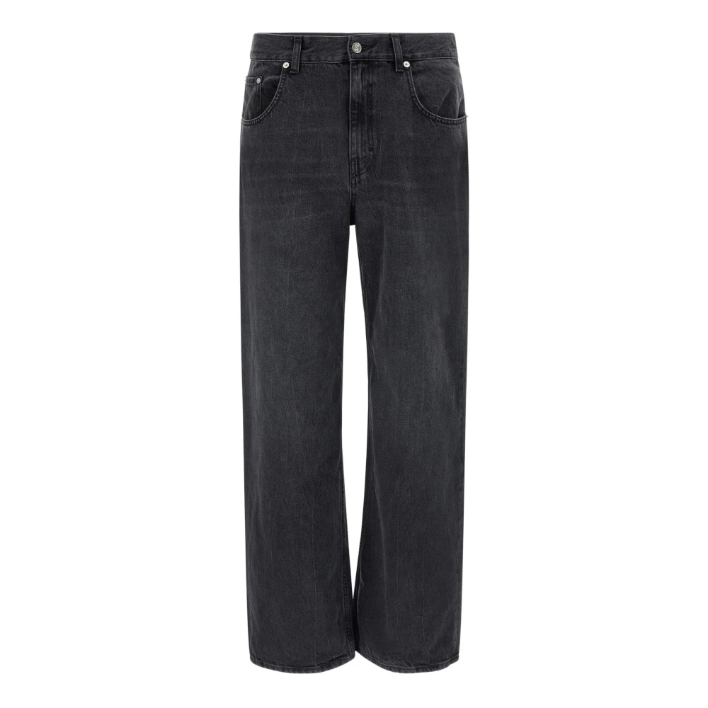 Séfr Men's Gray Straight Fit Jeans, W33, Relaxed Cut Jeans