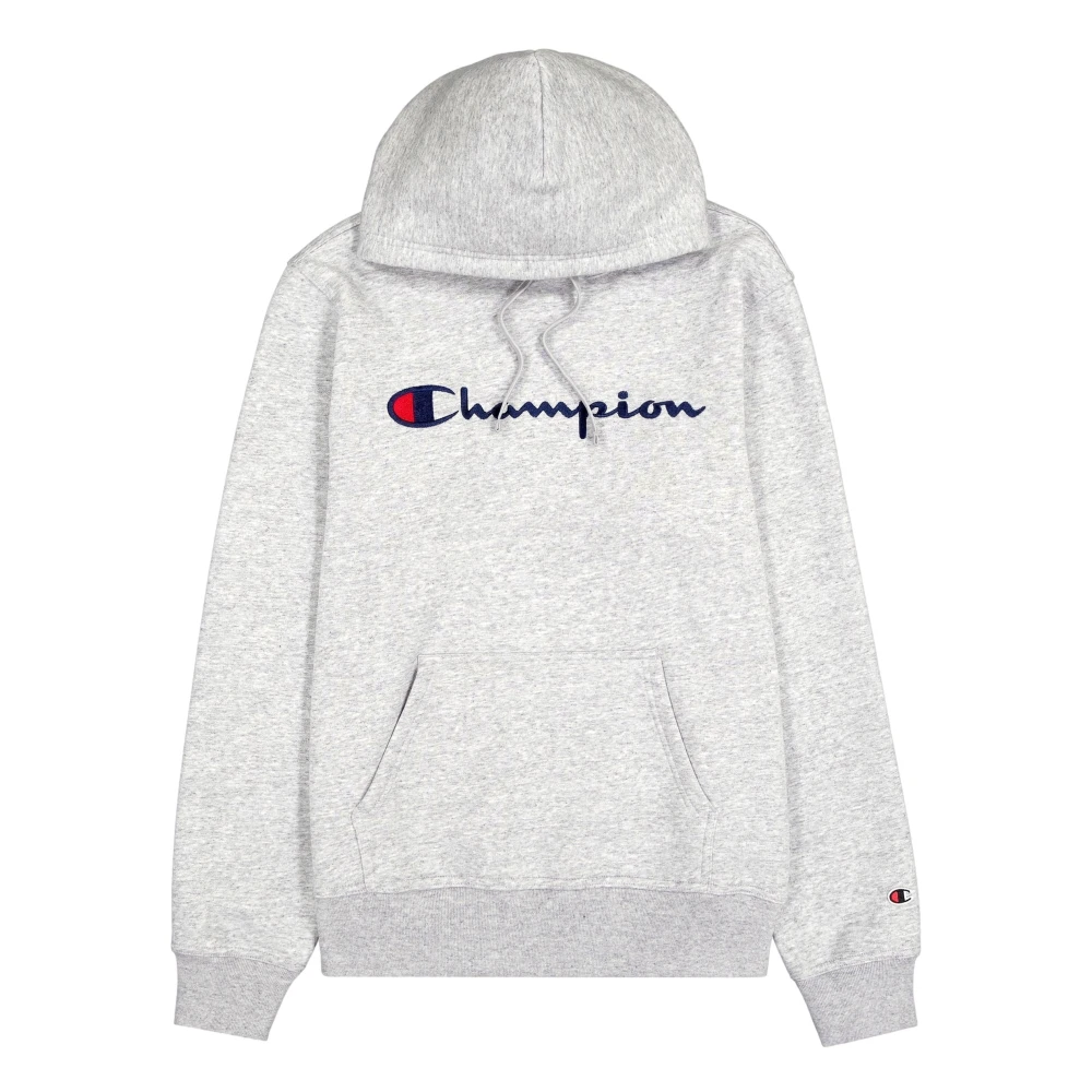 Champion Geborduurde Logo Hoodie Gray Heren