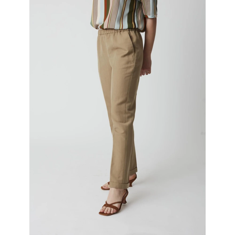 Aspesi Casual Katoenen Broek Beige Dames