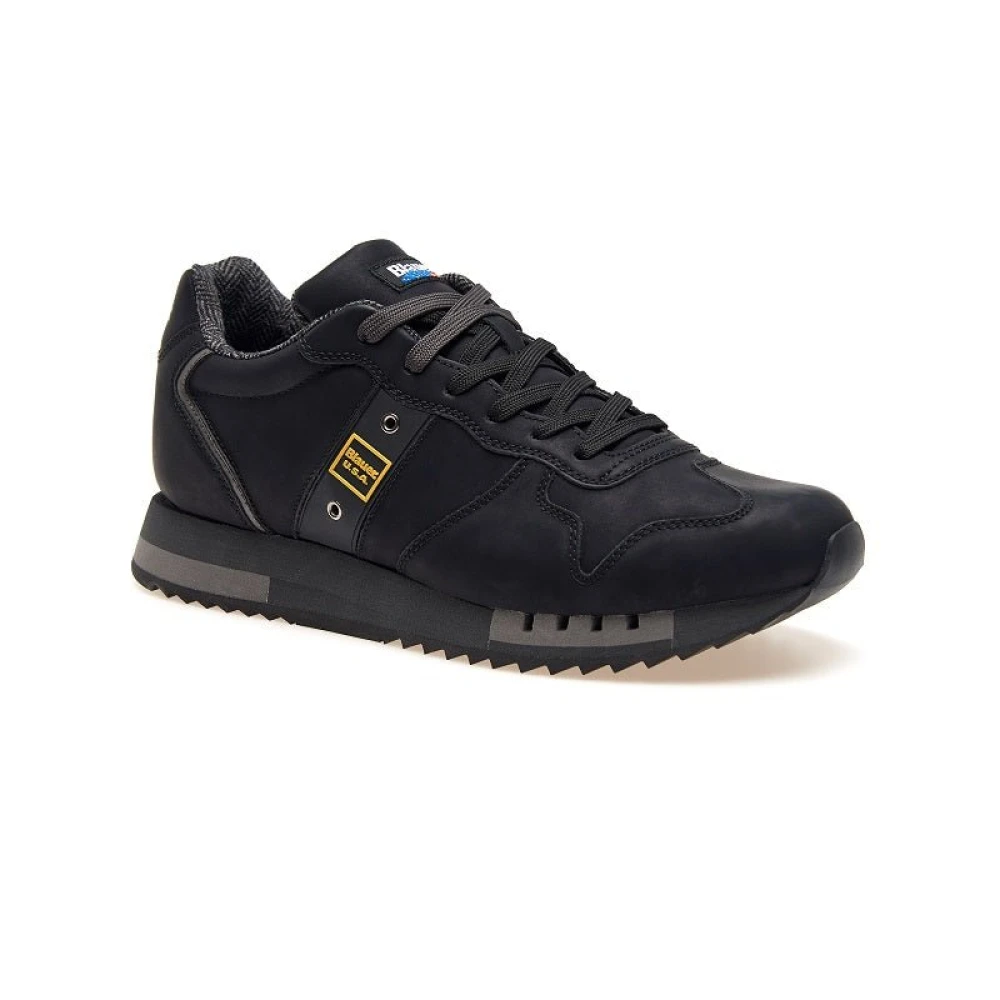 Blauer Zwarte Sneakers van Synthetisch Materiaal Black Heren