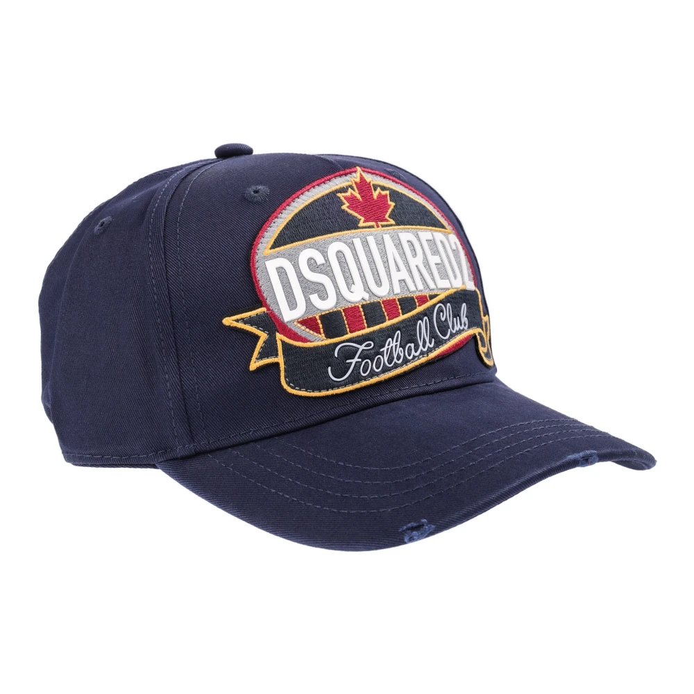 Dsquared2 Donkerblauwe Dquared2 Patch Baseball Cap Blue Heren