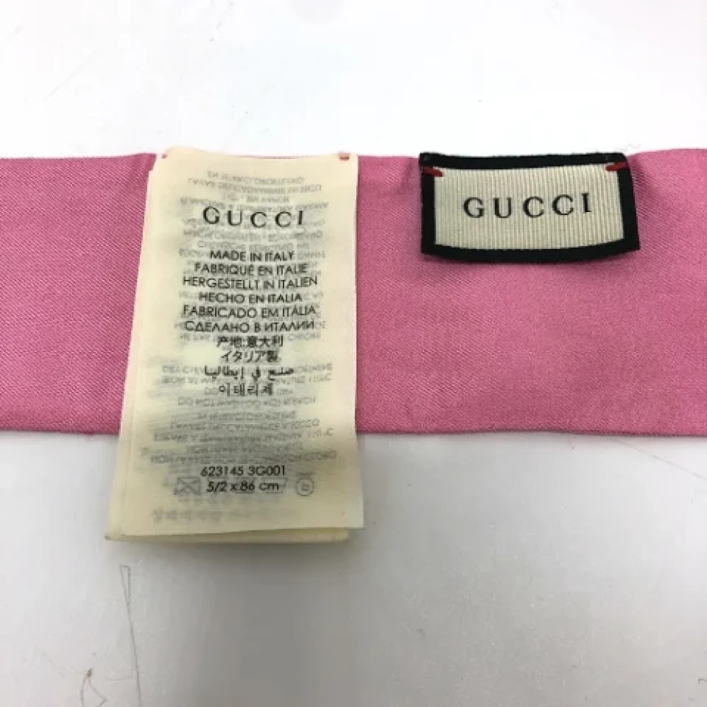 Gucci Vintage Pre-owned Fabric scarves Pink Dames