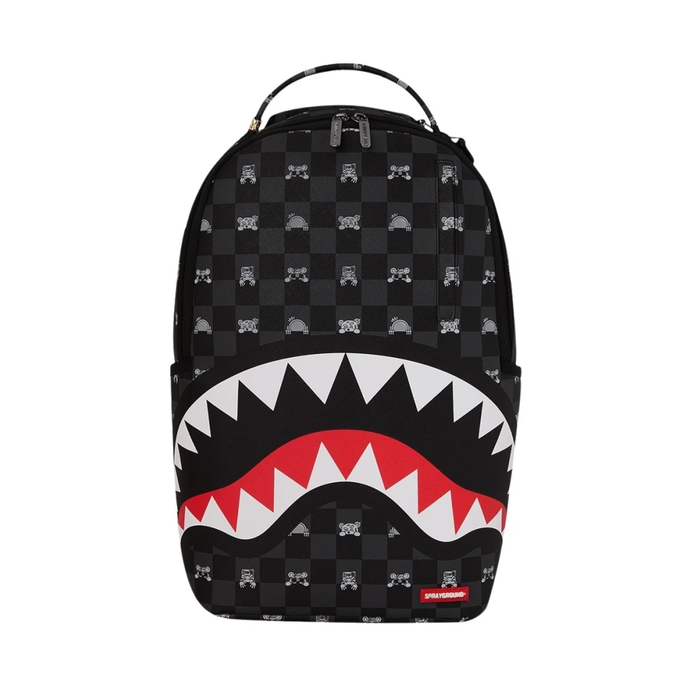 Sprayground Men's Multicolor Peeking Character Check Backpack - Backpacks - One Size - Bags
