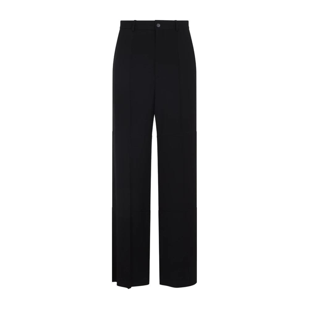 Balenciaga Men's Black Wide Trousers, S, Tailored Trousers