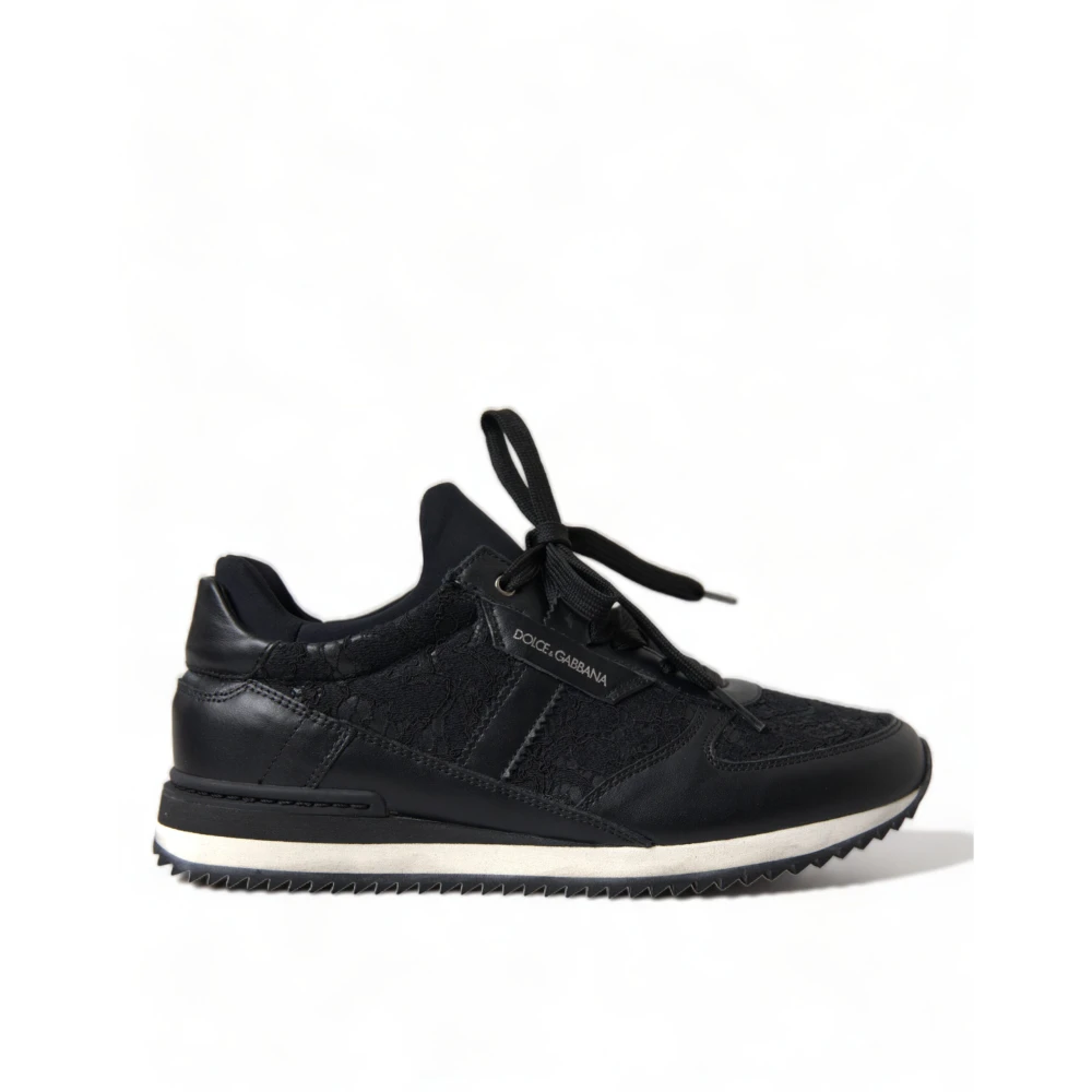 Dolce & Gabbana Elegante Zwarte Klassieke Sneakers Dames Schoenen