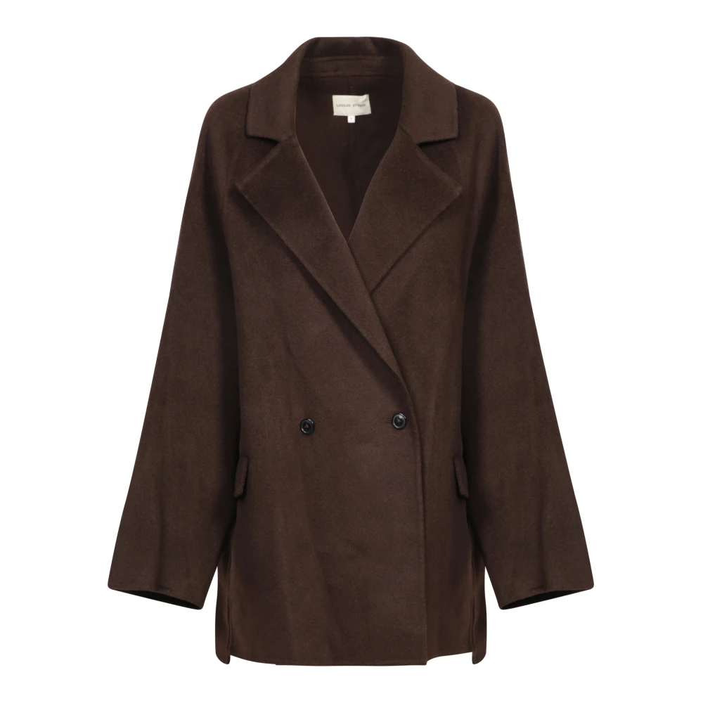 Loulou Studio Bruine Jas Elegantie Stijl Warmte Brown Dames