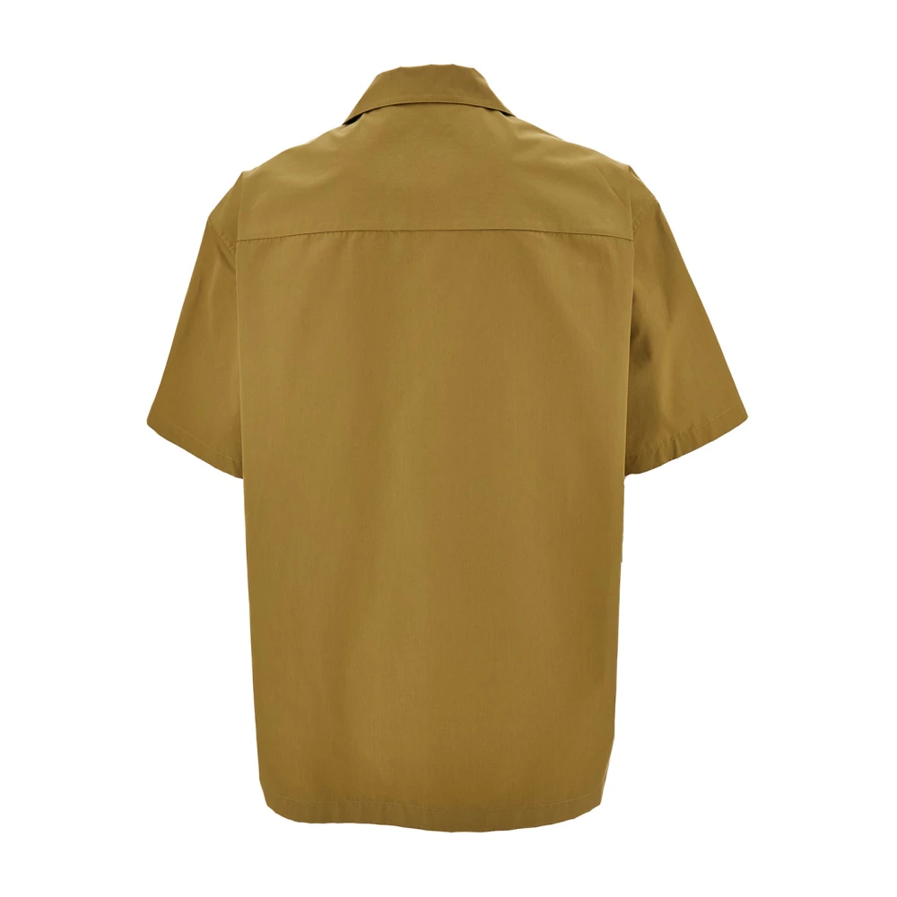 Jil Sander Short Sleeve Shirts Brown Heren