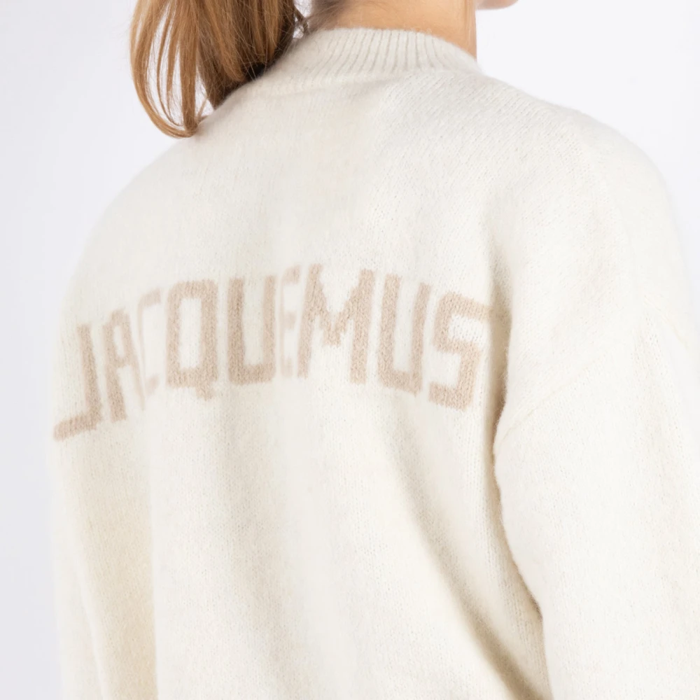Jacquemus Ivoor Gebreide Trui Alpaca Wolmix White Dames