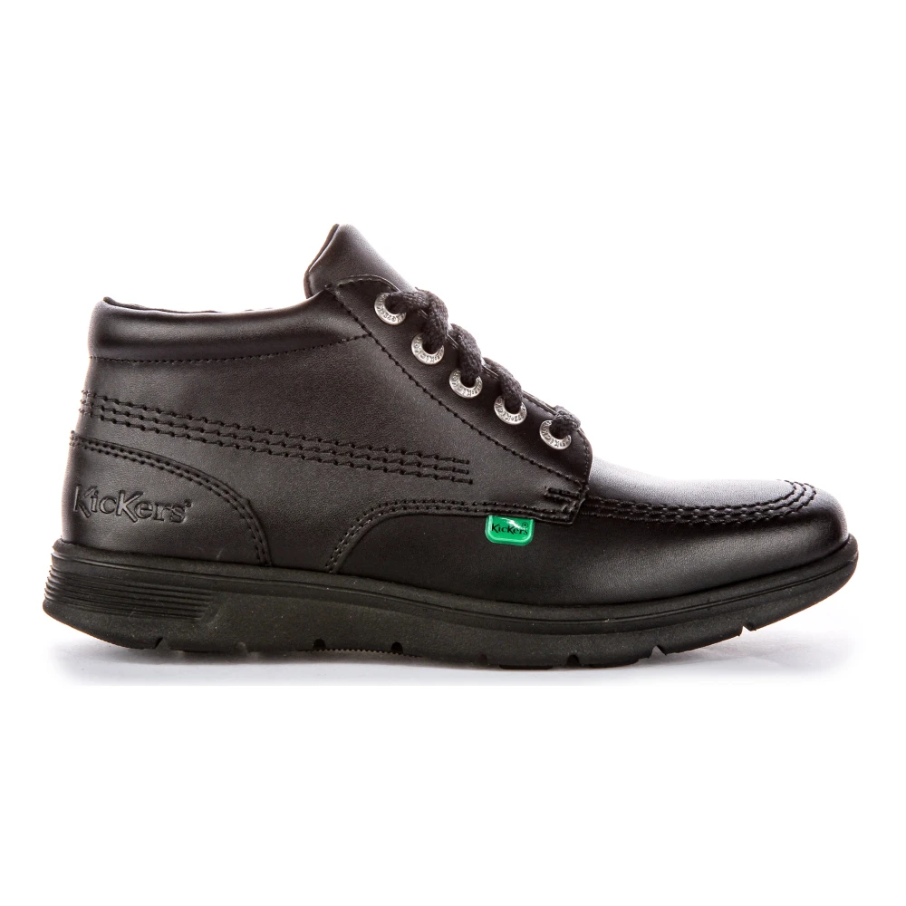 Kickers Women's Black Sneakers, 3 Uk, Lace Hi Shoe