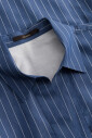 robe-en-soie-rayee-bleue