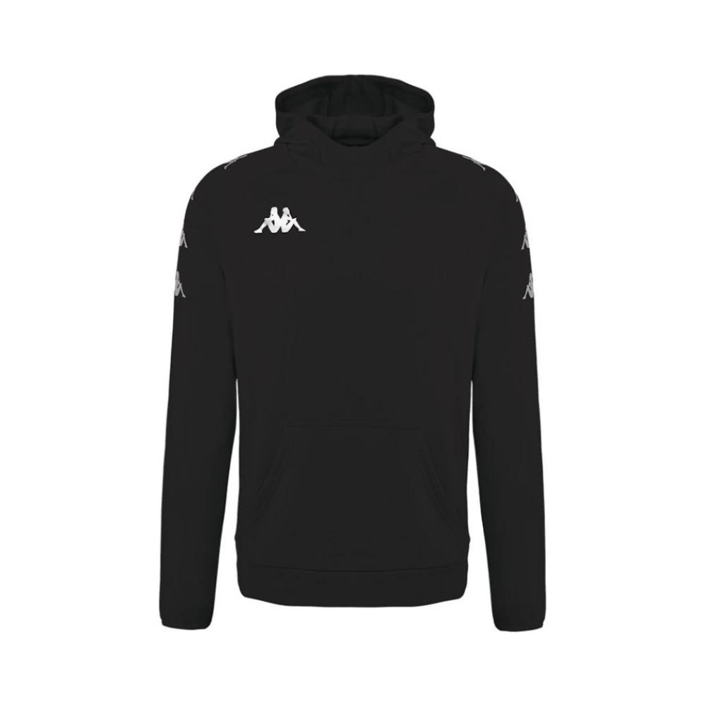 Kappa Zwarte hoodie met bedrukt logo Black Heren