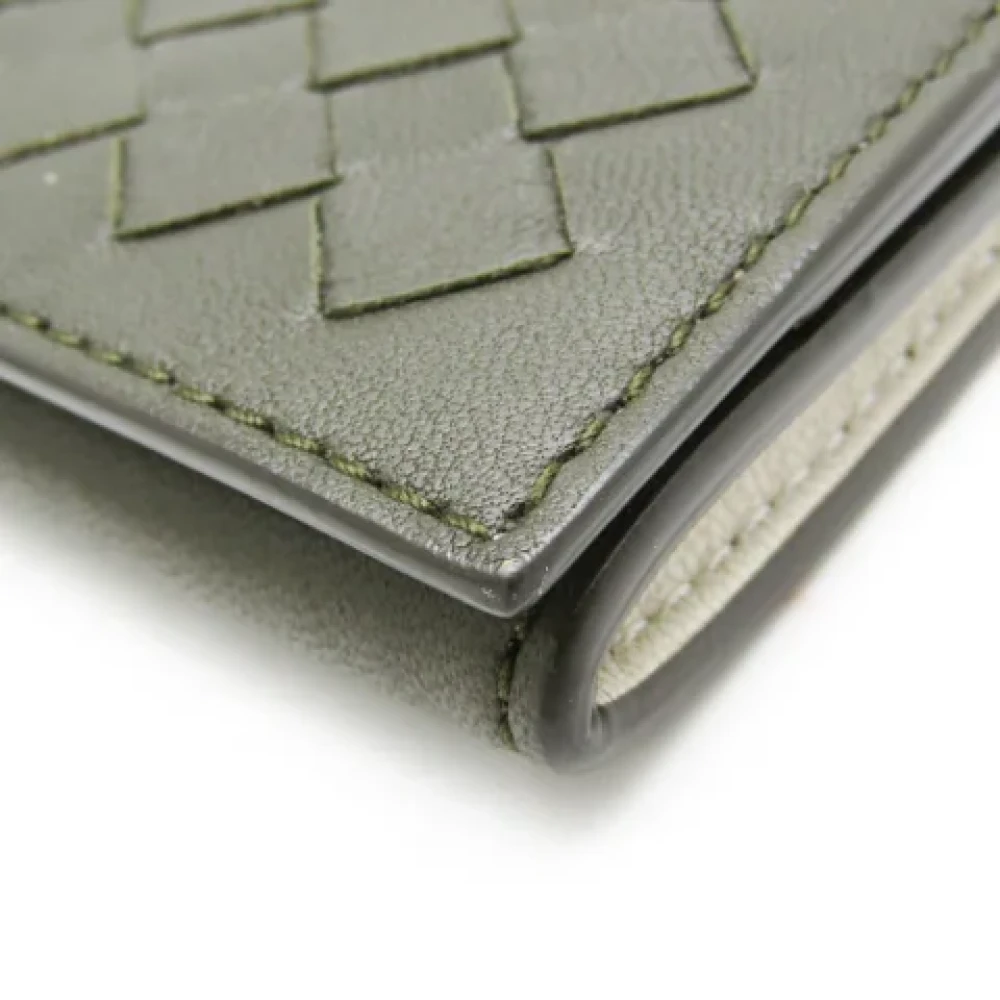 Bottega Veneta Vintage Pre-owned Leather wallets Green Dames