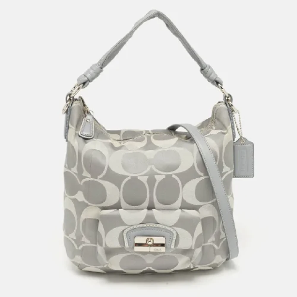 Coach Pre-owned Fabric handbags Gray Dames