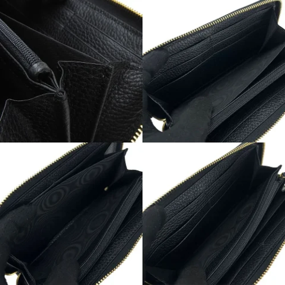 Gucci Vintage Pre-owned Leather wallets Black Dames