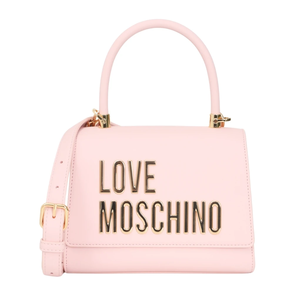 Love Moschino Roze Ecoleather Handtas met Schouderband Pink Dames