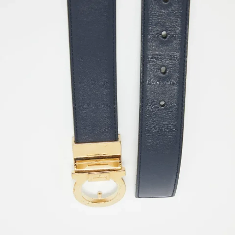 Salvatore Ferragamo Pre-owned Leather belts Blue Heren