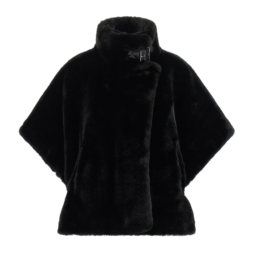 Pinko Black Coats - Female - Faux Fur & Shearling Jackets - S - Jackets