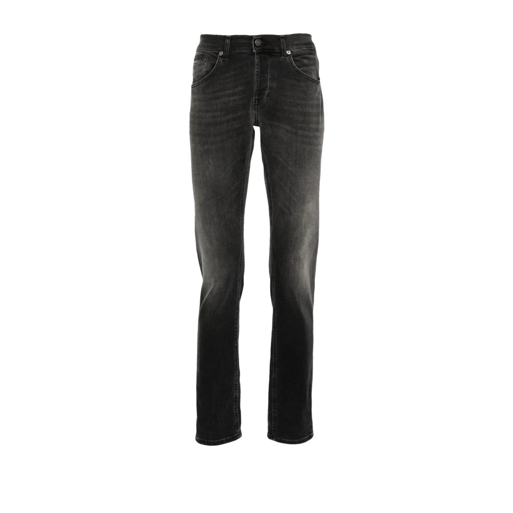 Dondup Zwarte Skinny Fit Lage Taille Jeans Black Heren
