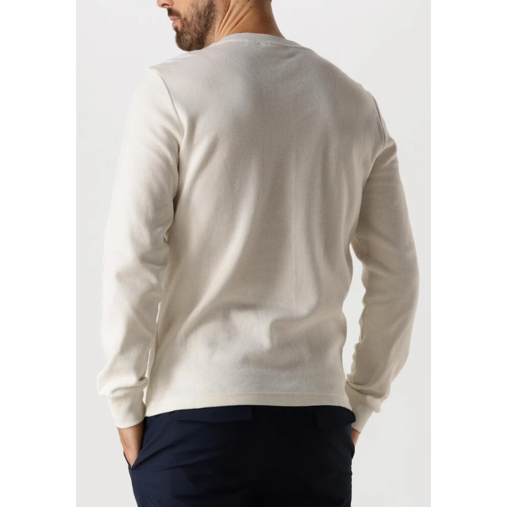 Calvin Klein Witte Wafel LS Tee voor Mannen White Heren