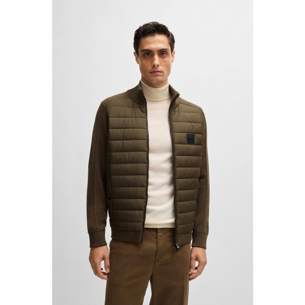 Hugo Boss Stijlvolle Cardigan voor Mannen Green Heren