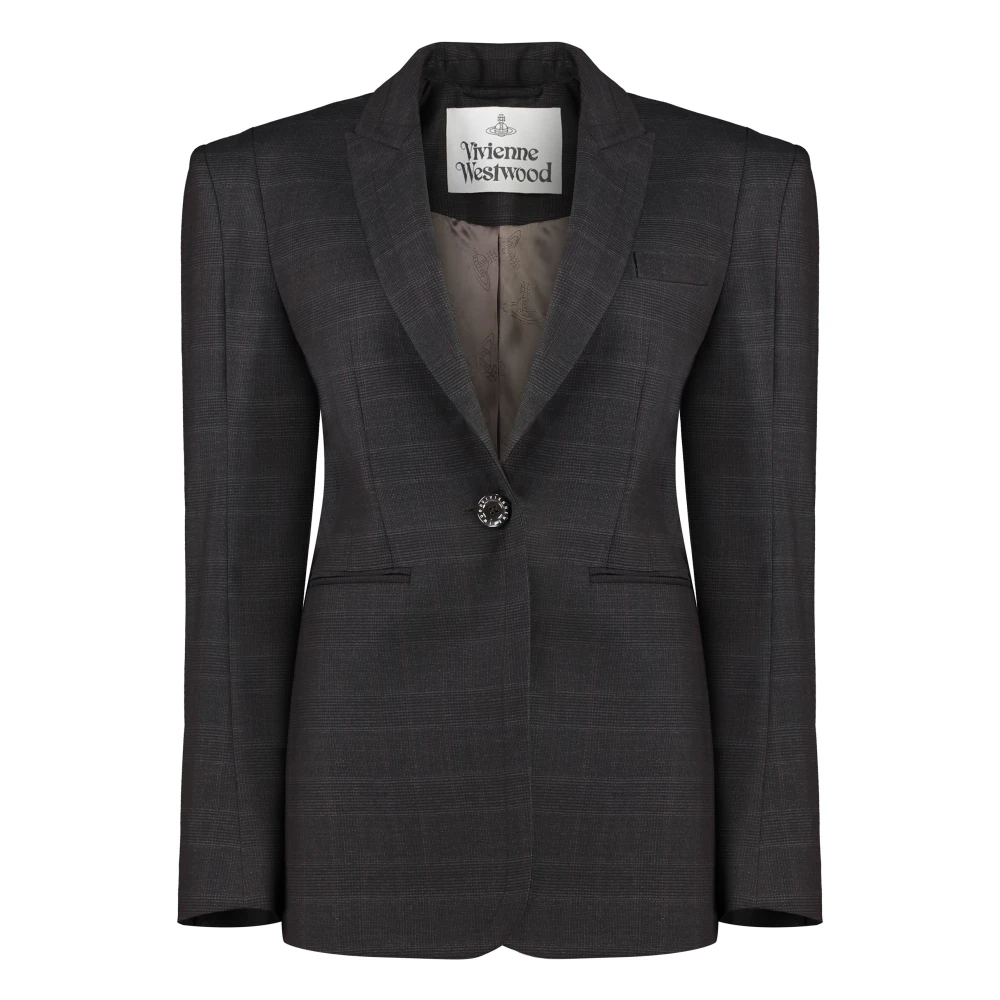 Vivienne Westwood Wollen Reverskraag Jas Brown Dames