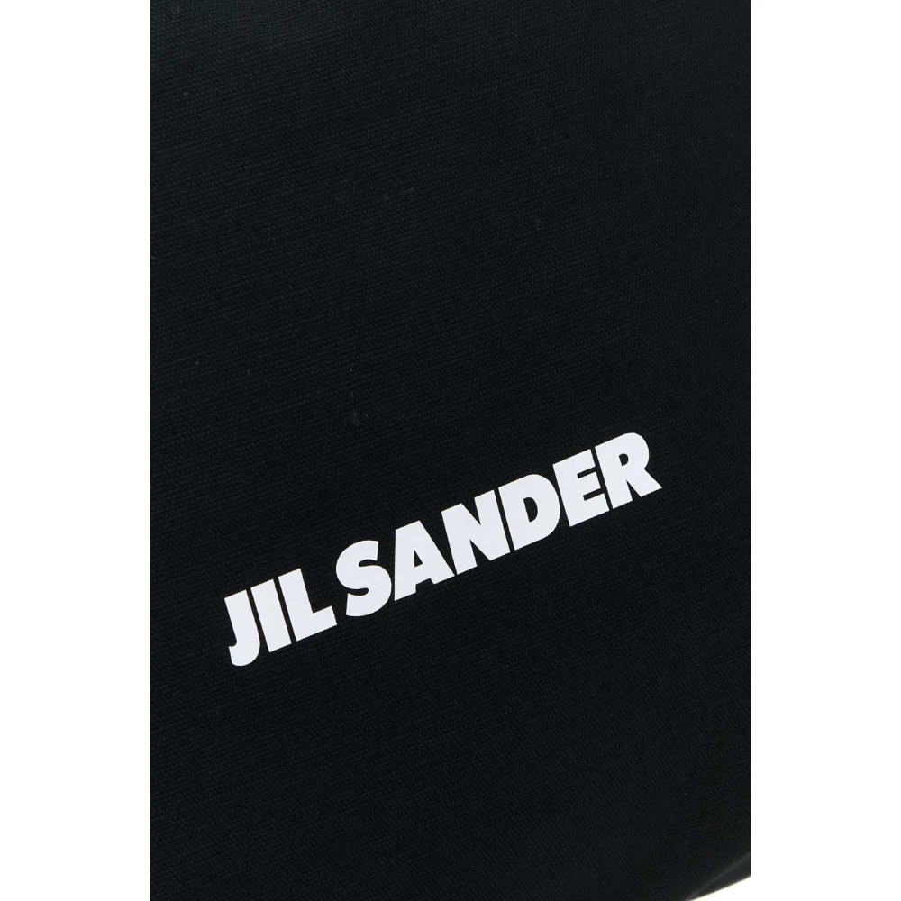 Jil Sander Canvas Shopping Bag Black Dames