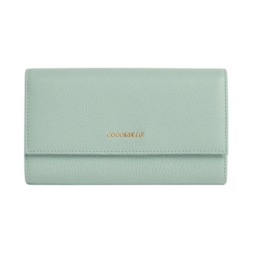 Coccinelle Women's Green Wallets & Cardholders, One Size, Metallic Soft Wallet