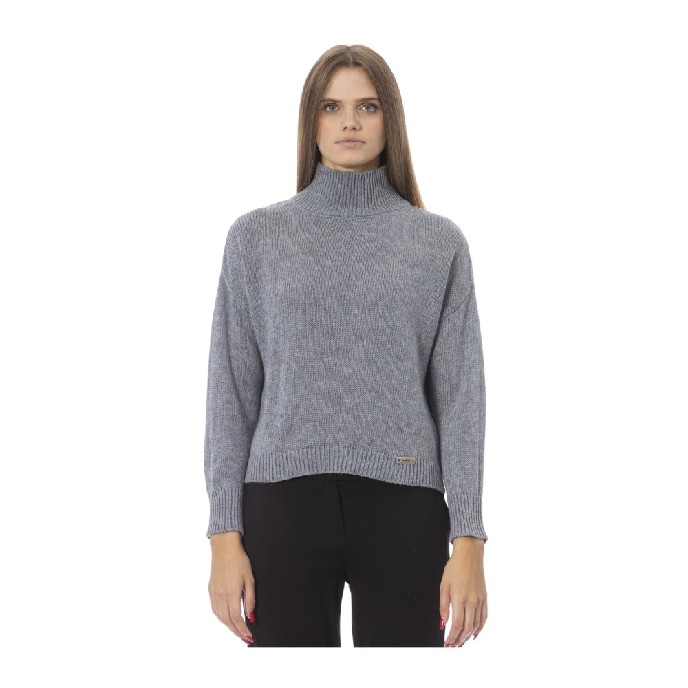 Baldinini Vulcano Hals Trui Lange Mouw Gray Dames