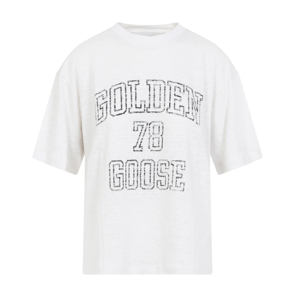 Golden Goose Vit T-shirt Snygg Design White, Dam