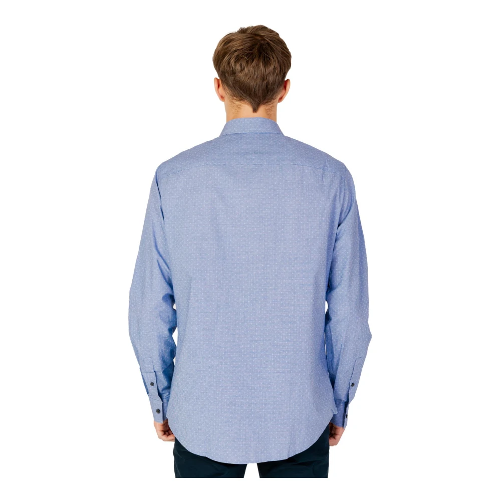 Armani Exchange Blauw Overhemd met Klassieke Kraag Blue Heren