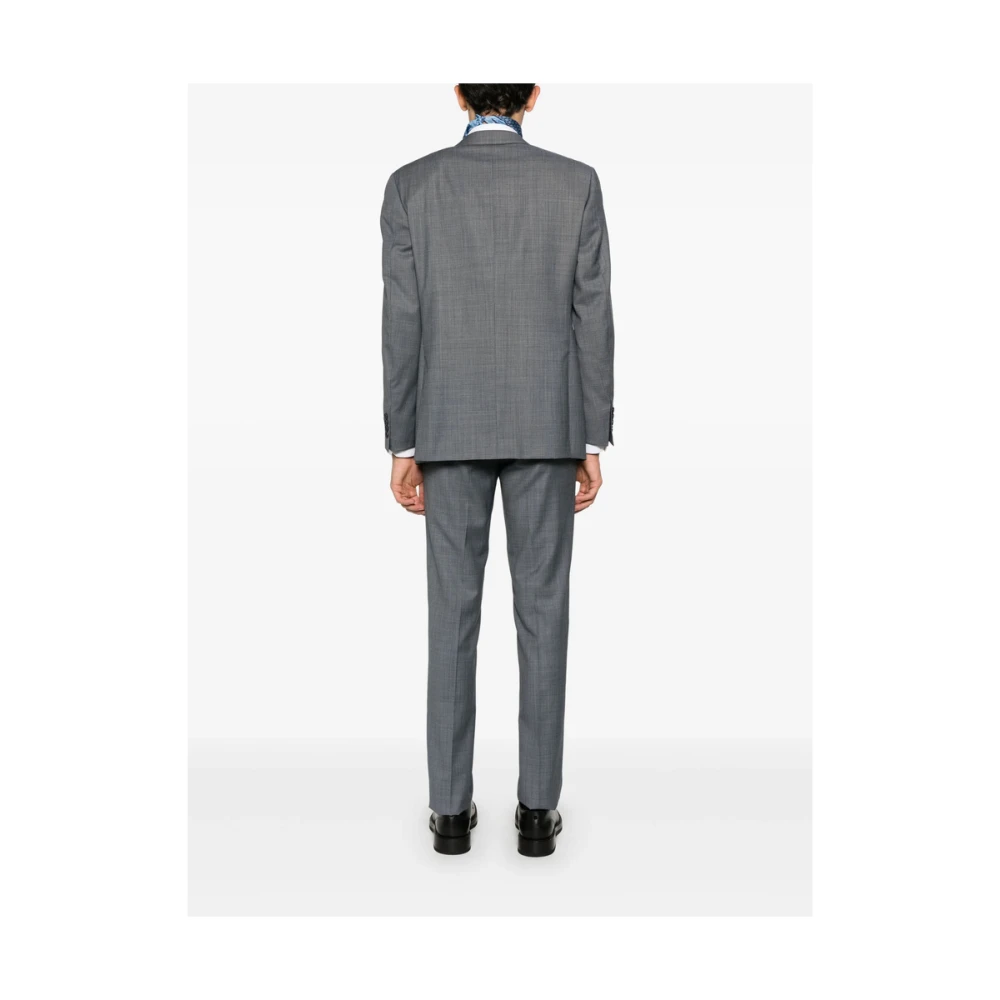 Canali Blauw-Grijs Formeel Pak met Knoopsluiting Gray Heren
