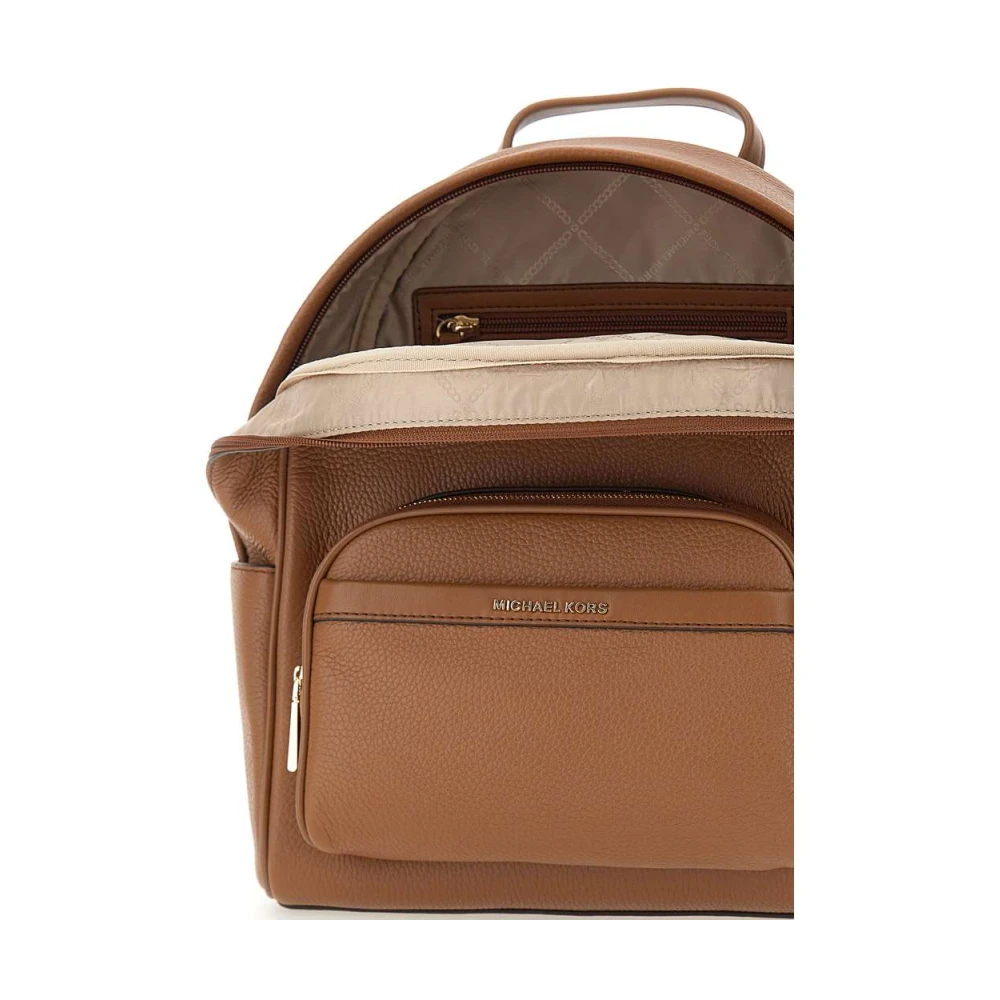 Michael Kors Tumbled Leren Rugzak Bruine Kleur Brown Dames