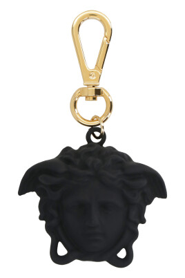 porte-cles-medusa-caoutchouc-metal-dore