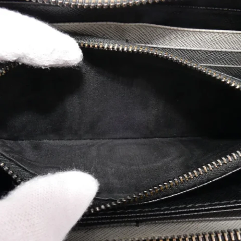 Prada Vintage Pre-owned Leather wallets Black Dames