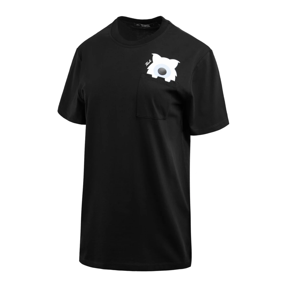 Karl Lagerfeld Dames T-shirt Zwart Black Dames