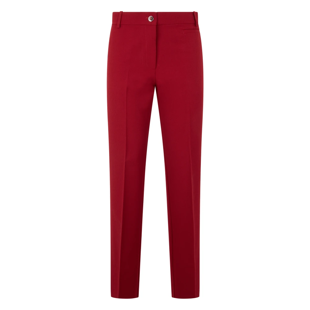 Pinko Donna Rosso - Pantaloni Slim A Vita Alta - Trousers - M