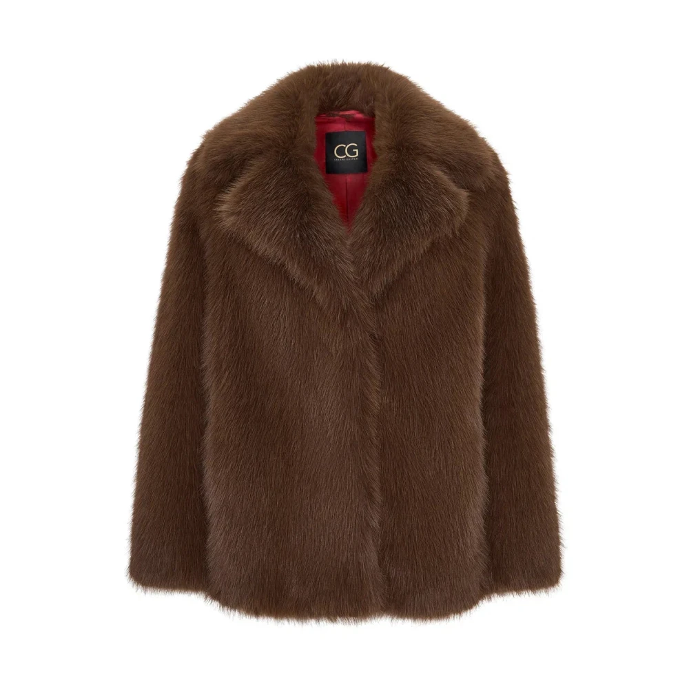 Cesare Gaspari Faux Fur & Shearling Jackets Brown Dames