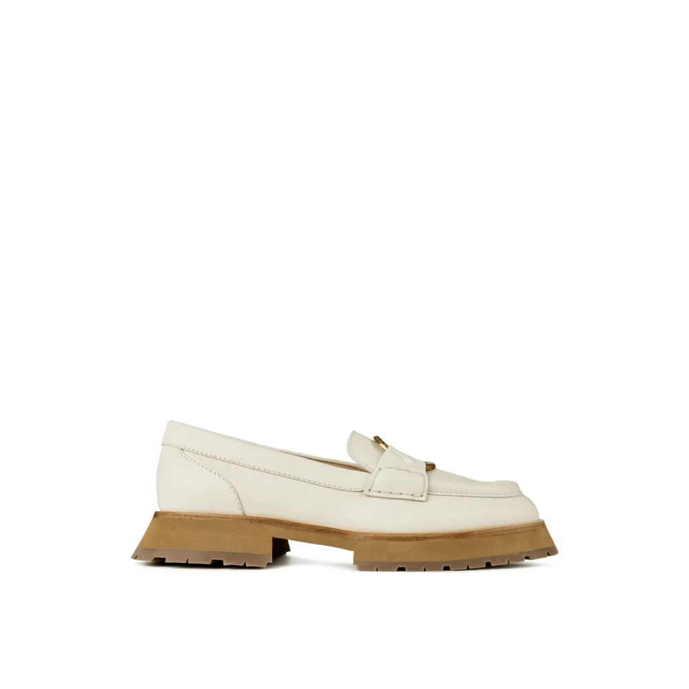 Moncler White Bell Loafers - Female - Loafers - 7 Uk - Shoes